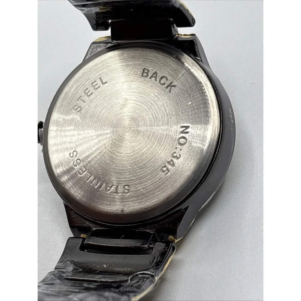 New Men Luxury Watches  Cool Black Gold Quartz Steel Wristwatch Orlando.‎